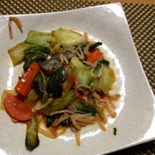 白身魚と野菜のキムチ炒め